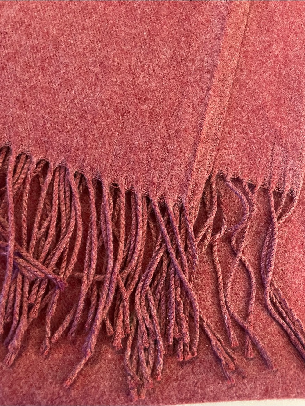 Raspberry Fringe Scarf - Picture 4 of 5